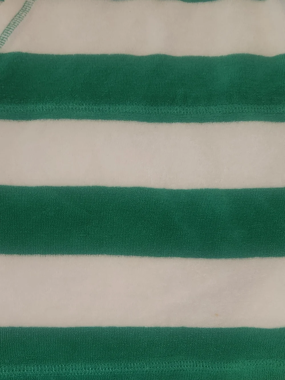 Mini Boden Green and White Striped Hooded Swim Cover-Up